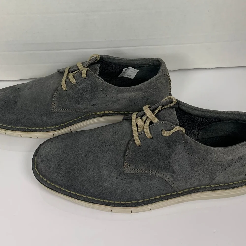 Clarks Forge Vibe Oxford  Men's Dark Gray Suede Lace Up Shoes Size 12M